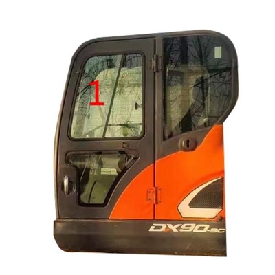 DX70 DX90-9C Kabina koparki Lewa strona Szklana pozycja skośna NO.1 Szyba przednia