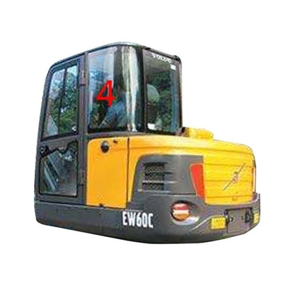 Biały EC60C Szyba przedniej szyby VOLVO Lewe drzwi Tylne położenie NO.4 Szyba przednia