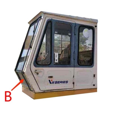755mm 310mm Wymiana przedniej szyby do koparki Hartowane przednie szkło