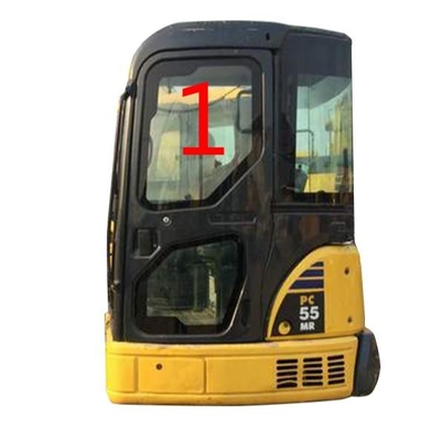 KOMATSU PC55MR Kabina Szklana pozycja po lewej stronie Duże szkło NO.1 5mm Grube hartowane