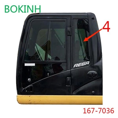 167-7036 CATERPILLAR Szkło kabiny Lewe drzwi Tylne położenie NO.4 Szkło hartowane