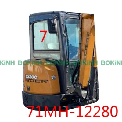 71MH-12280 Wymiana okna koparki HYUNDAI Pozycja po prawej stronie Szkło hartowane nr 7