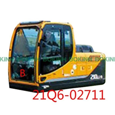 21Q6-02711 Kabina koparki HYUNDAI Okno ze szkła hartowanego Pozycja przednia w dół B