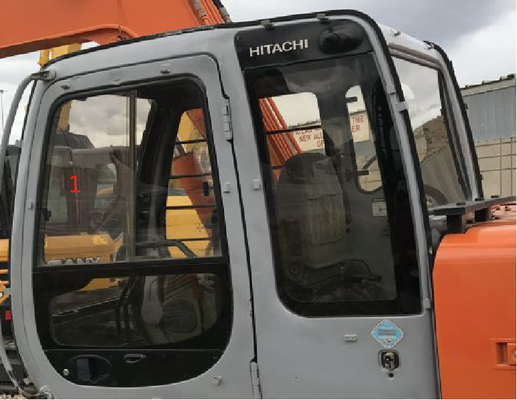 4457141 HITACHI Okno kabiny koparki Szkło hartowane po prawej stronie nr 7