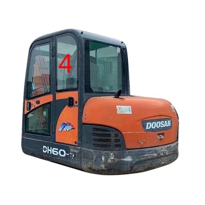 DH55 DOOSAN Szkło kabiny do koparek Zielone lewe tylne drzwi Pozycja nr 4