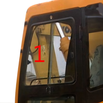 R225-7LC R140-7LC Szyba przednia Szyba hartowana HYUNDAI Koparka Lewa pozycja pochylenia NO.1