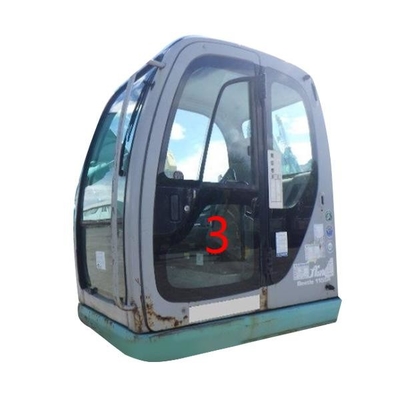 OEM KOBELCO Szklane lewe drzwi do koparki dolne położenie NO.3 Wymiana zielonej szyby przedniej