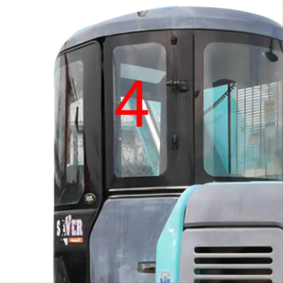 Dobra stabilność termiczna KOBELCO Koparka Szkło Lewe tylne drzwi Pozycja nr 4