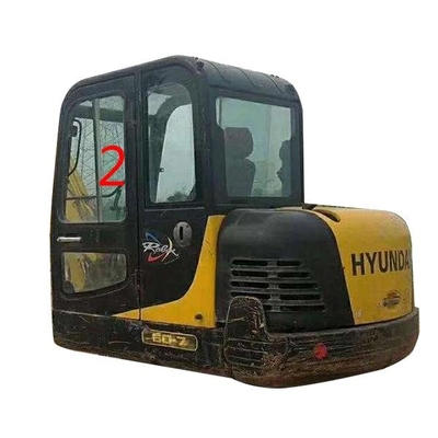 HYUNDAI R60-7 Wymiana okna drzwi koparki Lewa prosta pozycja boczna NO.2