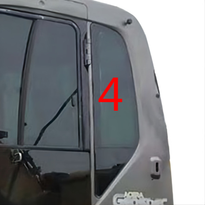 600mm Wymiana szyby koparki Lewe tylne drzwi Pozycja nr 4 Szyba przednia