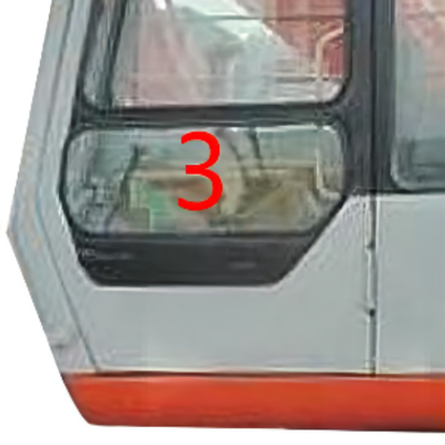 5mm Mini Digger Wymiana szkła HITACHI Szklana kabina koparki