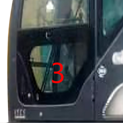 SK-6 SK-8 SK230-6 SK50 KOBELCO Szklane lewe drzwi do koparki Pozycja dolna NO.3 Zielony