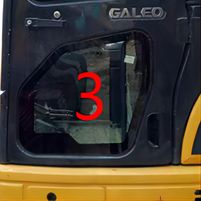 OEM KOMATSU PC55MR Kabina Szklane lewe drzwi Dolna pozycja Nr 3 Wymiana okna koparki