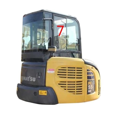 DOT KOMATSU PC55MR Wymiana okna koparki z prawej strony Pozycja nr 7