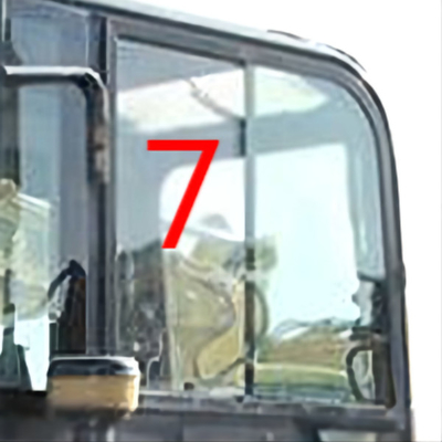 DOT KOMATSU PC55MR Wymiana okna koparki z prawej strony Pozycja nr 7