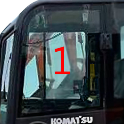 PC56-7 PC56 KOMATSU Kabina Szklana pozycja po lewej stronie NO.1 Duże szkło o grubości 5 mm