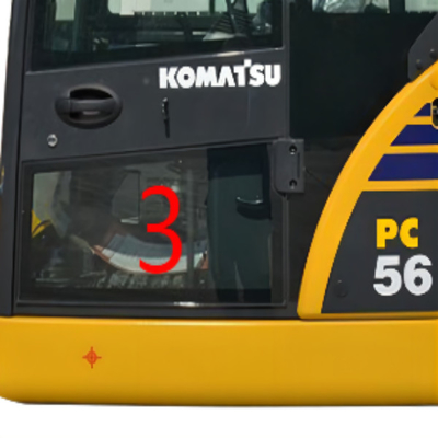 OEM KOMATSU PC6-7 PC56 Kabina Szklane lewe drzwi Dolna pozycja Nr 3 Wymiana okna