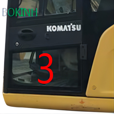 PC70-8 KOMATSU Szkło kabiny OEM Lewe drzwi Dolna pozycja NO.3 Wymiana okna koparki
