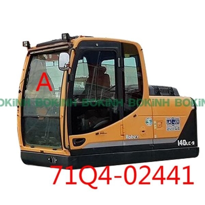 71Q4-02441 HYUNDAI Koparka Kabina Szklana przednia górna pozycja A Szyba przednia
